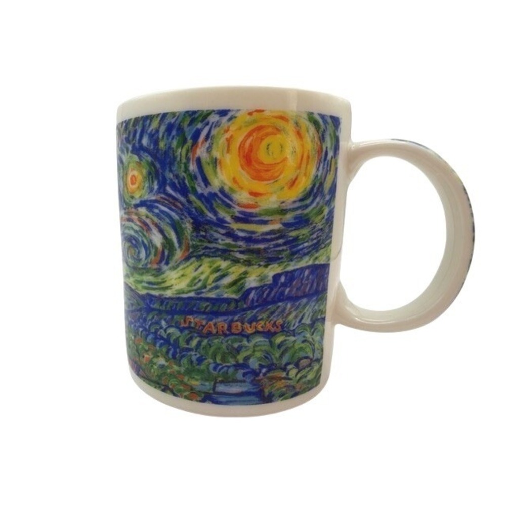 Starbucks Vintage 2001 Van Gogh The Starry Night Coffee Mug Ceramic 14oz New